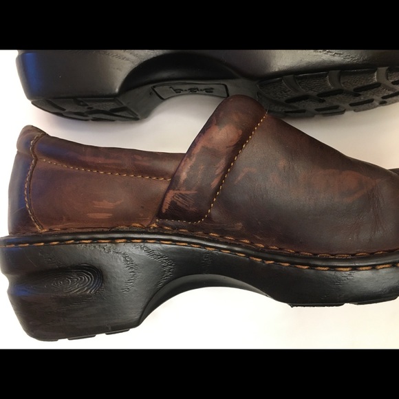 B.O.C Born Brown Women’s Leather C45723 Clogs/Shoes - Picture 5 of 15